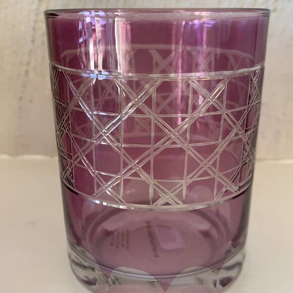 New - Set of 2 Anthropologie Colored Glass Purple Cocktail Glass - Picture 8 of 9